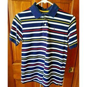 Boy's Tommy Hilfiger Striped Short Sleeve Polo L